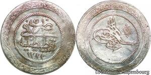 S6648 Turkey 5 Kurush Mahmud II 1223/5 Constantinople Silver AU SUP