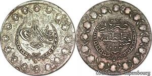 S6660 Turkey 5 Pias Mahmud II 1223/26   Constantinople Silver