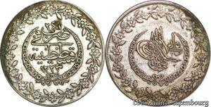 S6661 Turquie 5 Pias Mahmud II 1223/24 Constantinople Silver AU/SUP