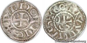 S6671 Rare Bretagne Duché de Bretagne Conan III Denier n.d. Rennes Argent