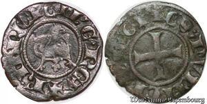 S6698 comté Charles I Anjou 1246 1285 Obole provencale coronat Jerusalem