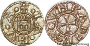 S6709 Italy Genova Republic 1139-1339 AR Denari Silver AU SUP