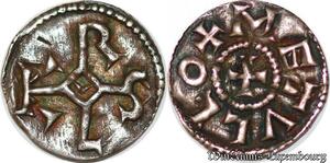 S6717 Rare ! Charles le Chauve obole Melle Argent Silver superbe ->Faire Offre