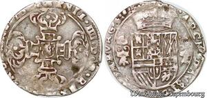 S6769 Franche-Comté Philippe IV 1621-1665 triple patard 1/16 patagon 1641