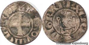 S6776 Rare Obole Provence Charles 1er d'Anjou coronat ->Faire Offre