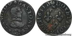 S6784 Dombes Principauté Gaston d'Orléans double tournois 1635 Trévoux